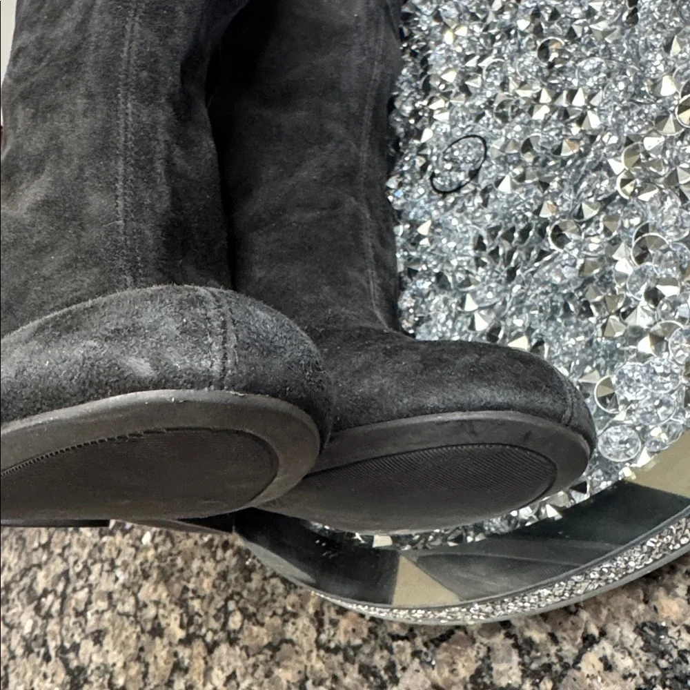 Nine West Black black suede tall Boots 8